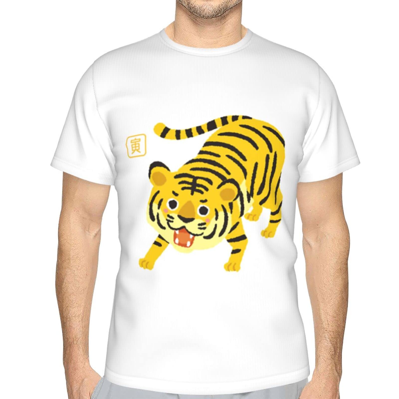 Amazon.co.jp: メンズ Tシャツ 半袖 かわいい 寅年 虎 タイガー トラ 