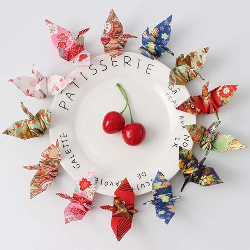 50Pcs 10cm Rainbow Premade Origami Paper Cranes Folded origami cranes