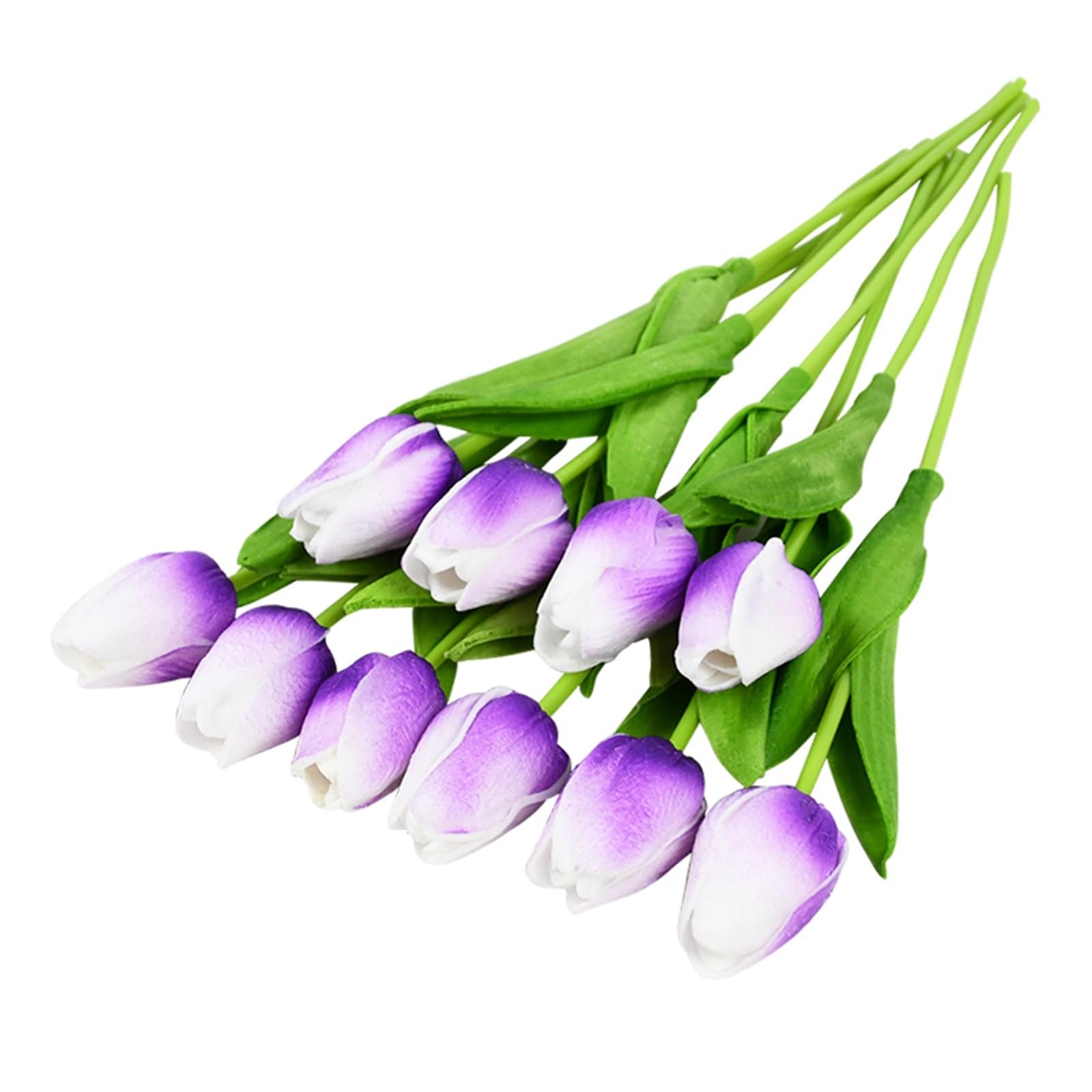 Dcrxz Artificial Flowers 10PCS Tulip Artificial Flower Real Touch Artificial Bouquet PE Fake Flower for Wedding Decoration Flowers Home Garden Decor(K)