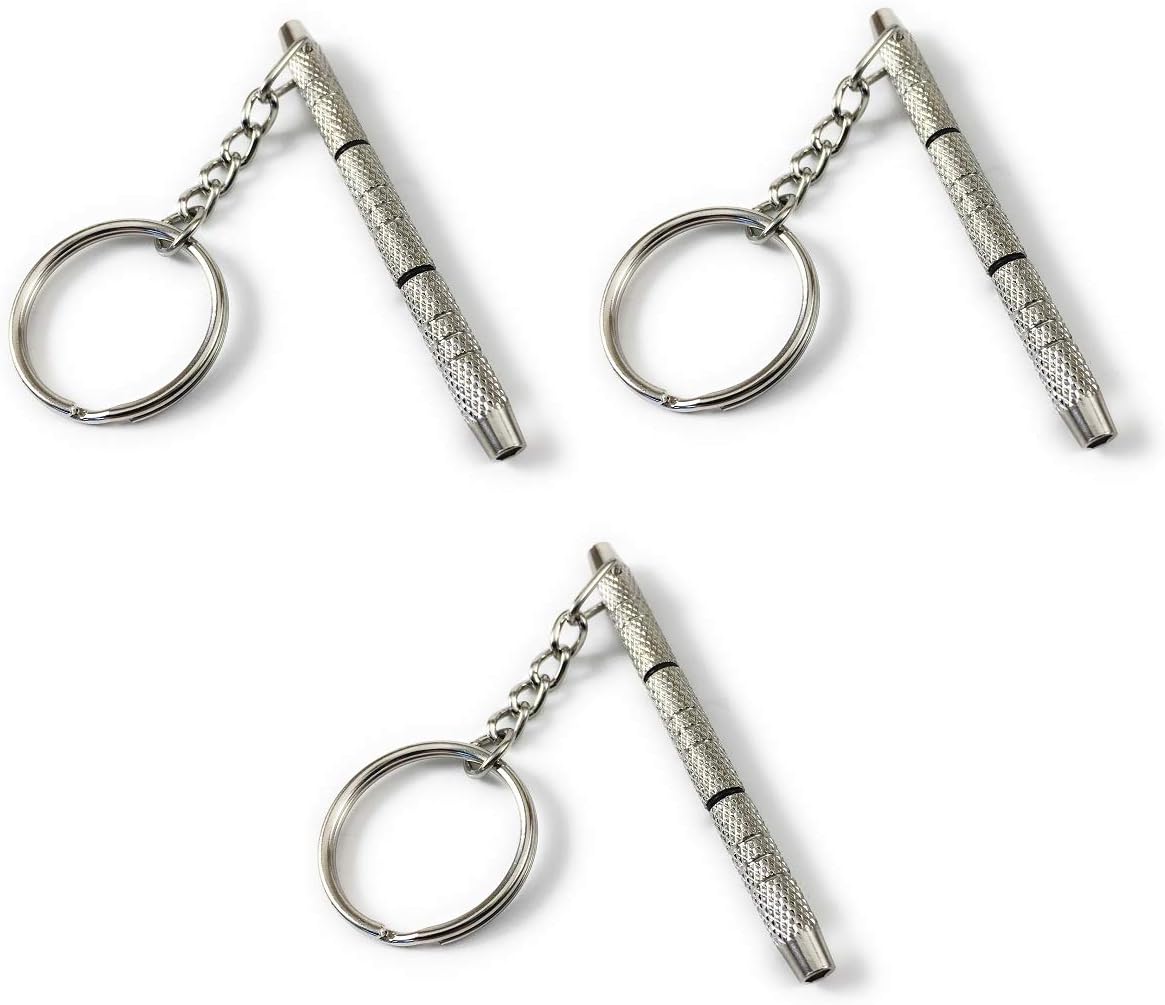 Screwdriver for Eyeglass Sunglass Watch Repair Multitool and Key Ring to Hold Your Keys.