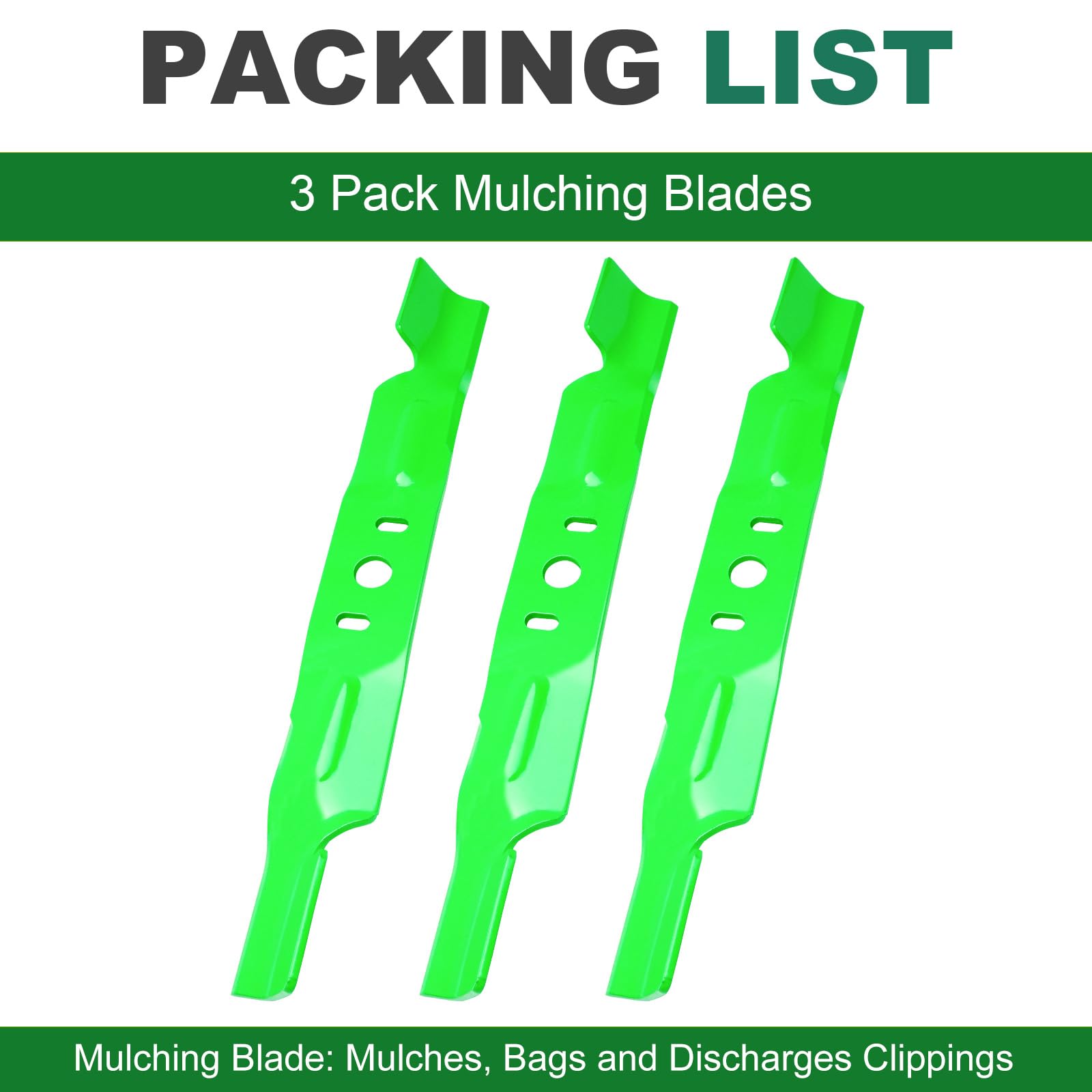 58110110101 - Cuchillas para cortacésped de 54 pulgadas, compatible con Hus qvarna Crafts Man Poulan Redmax GT54 GT54CS GT54LS YT54LS PP24KA54 (paquete de 2)