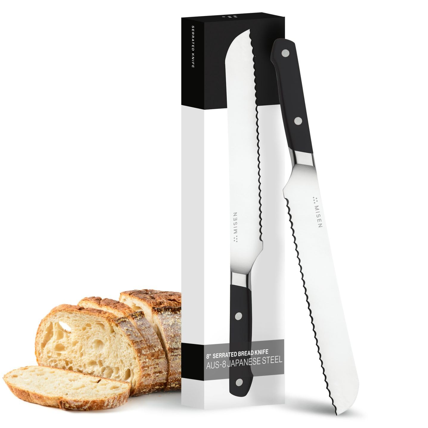Amazon.com: Misen Serrated Bread Knife - High-Carbon Japanese AUS8
