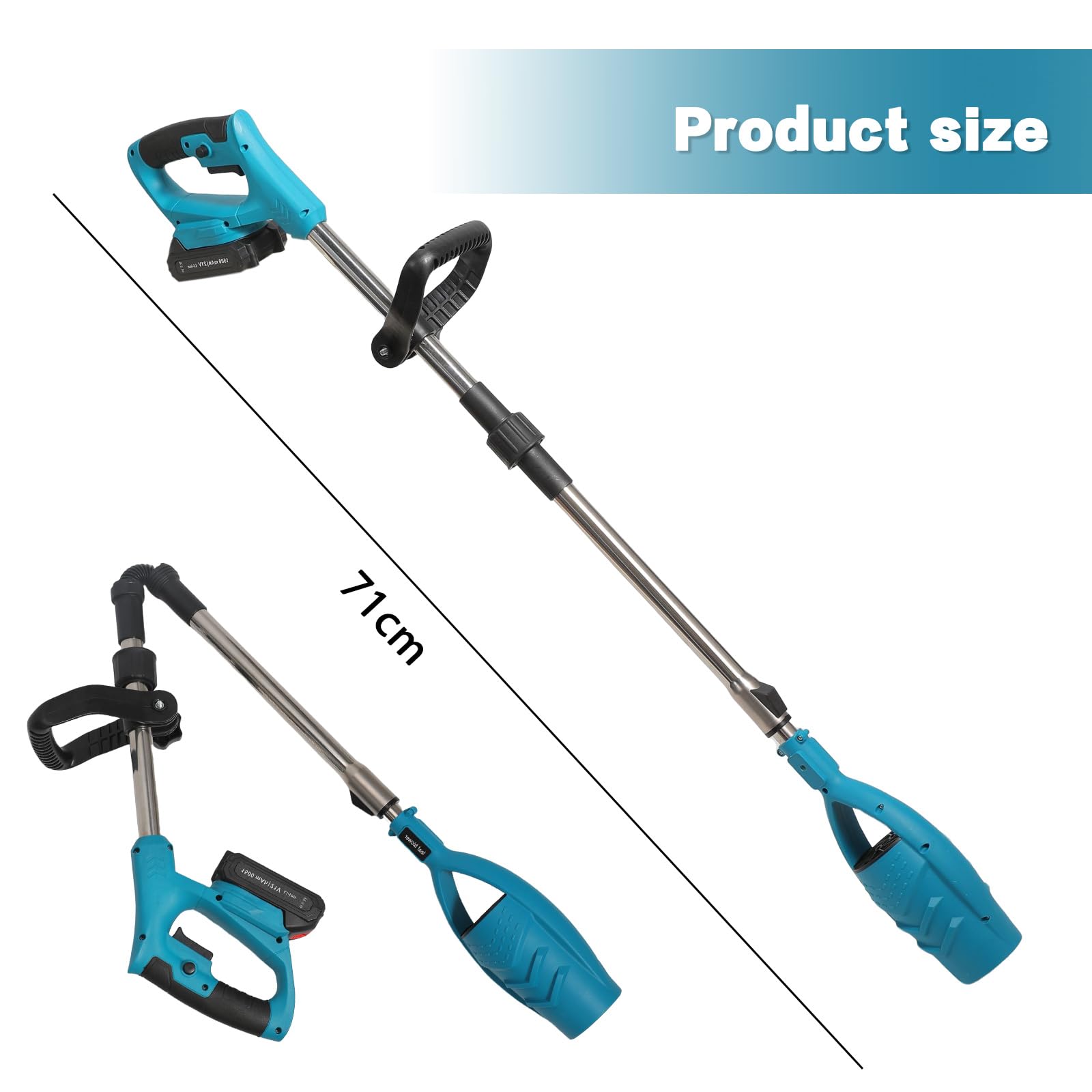Soplador de hojas de 21 V con batería y cargador, velocidad de aire de 38000 r/min, motor sin escobillas, diseño plegable para jardín/carretera, ligero y compacto, burbujas de hojas, nieve y suciedad