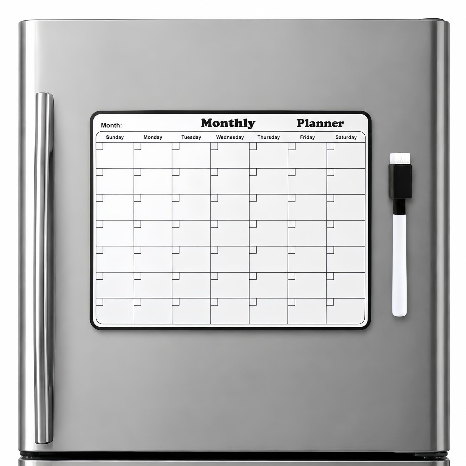 Monthly Planner Whiteboard A4, 28 × 21 cm(11in*8.2in) Whiteboard Calendar for Home Kitchen Office, A4 Magnetic Calendar Monthly Planner Whiteboard, Fridge for Appointments and Reminders