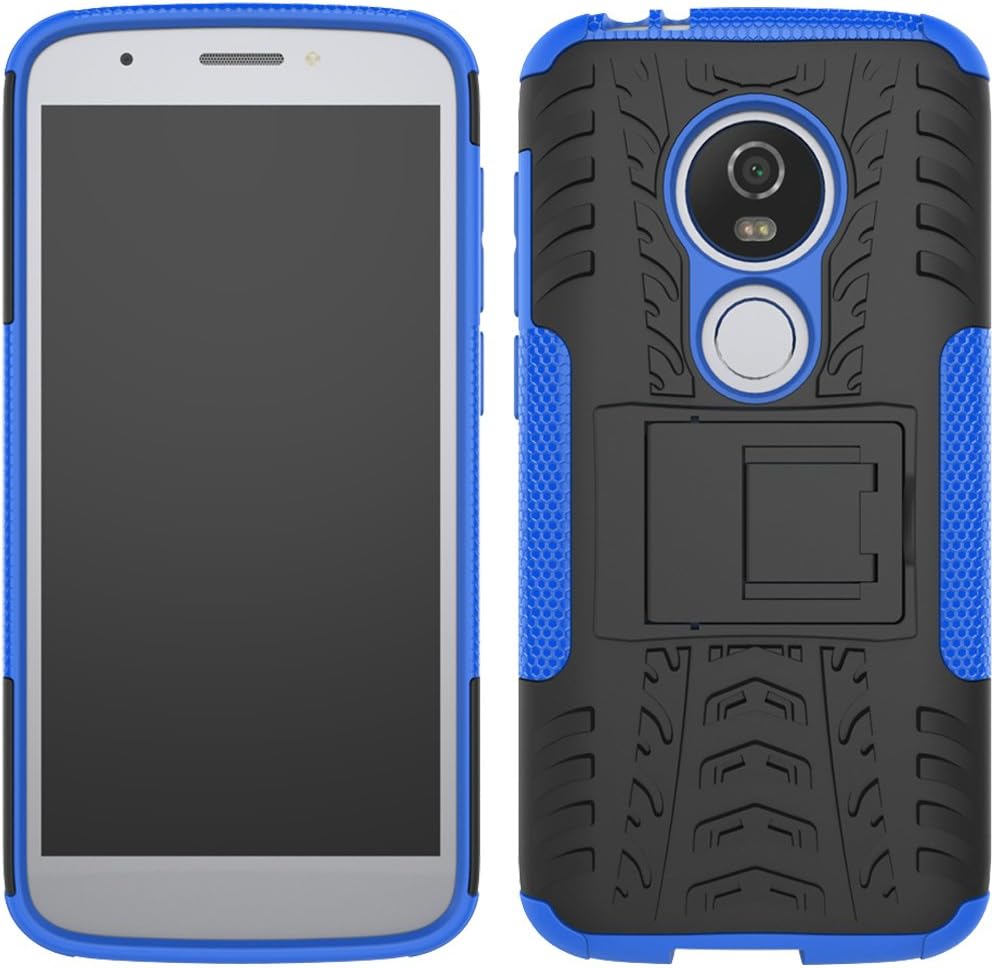 Viodolge Moto E5 Play Case, Moto E5 Cruise case, [Shockproof] Rugged Dual Layer Protective Phone Case Cover with Kickstand for Motorola Moto E5 Play XT1921 2018 (Blue)