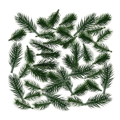 50 Stück Tannenzweige Künstlich Wie Echt, 6 cm Adventsgesteck...