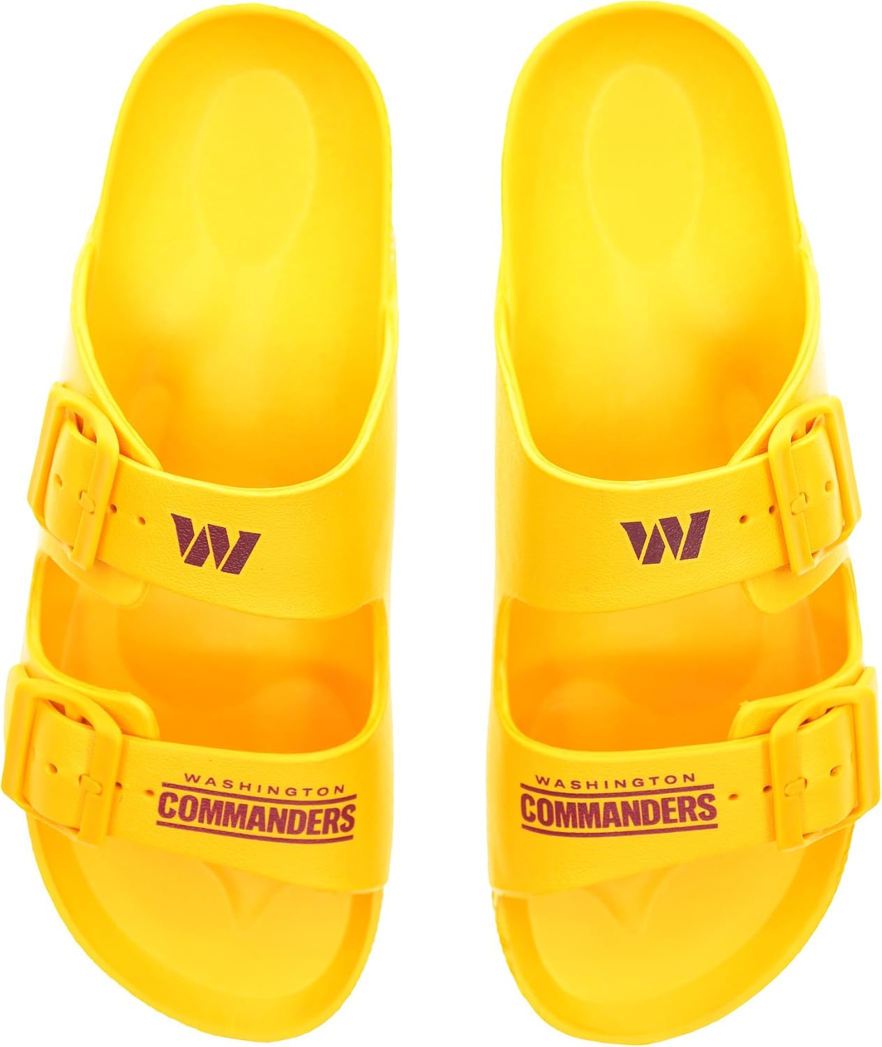 FOCO NFL Team Logo Double Buckle Comfortable Slip-On Women's Sandals