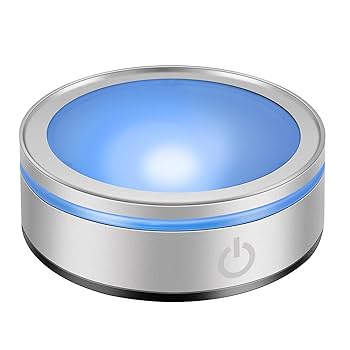 Amazon｜ERWEI LED レインボー コースター 円型 光る 台座