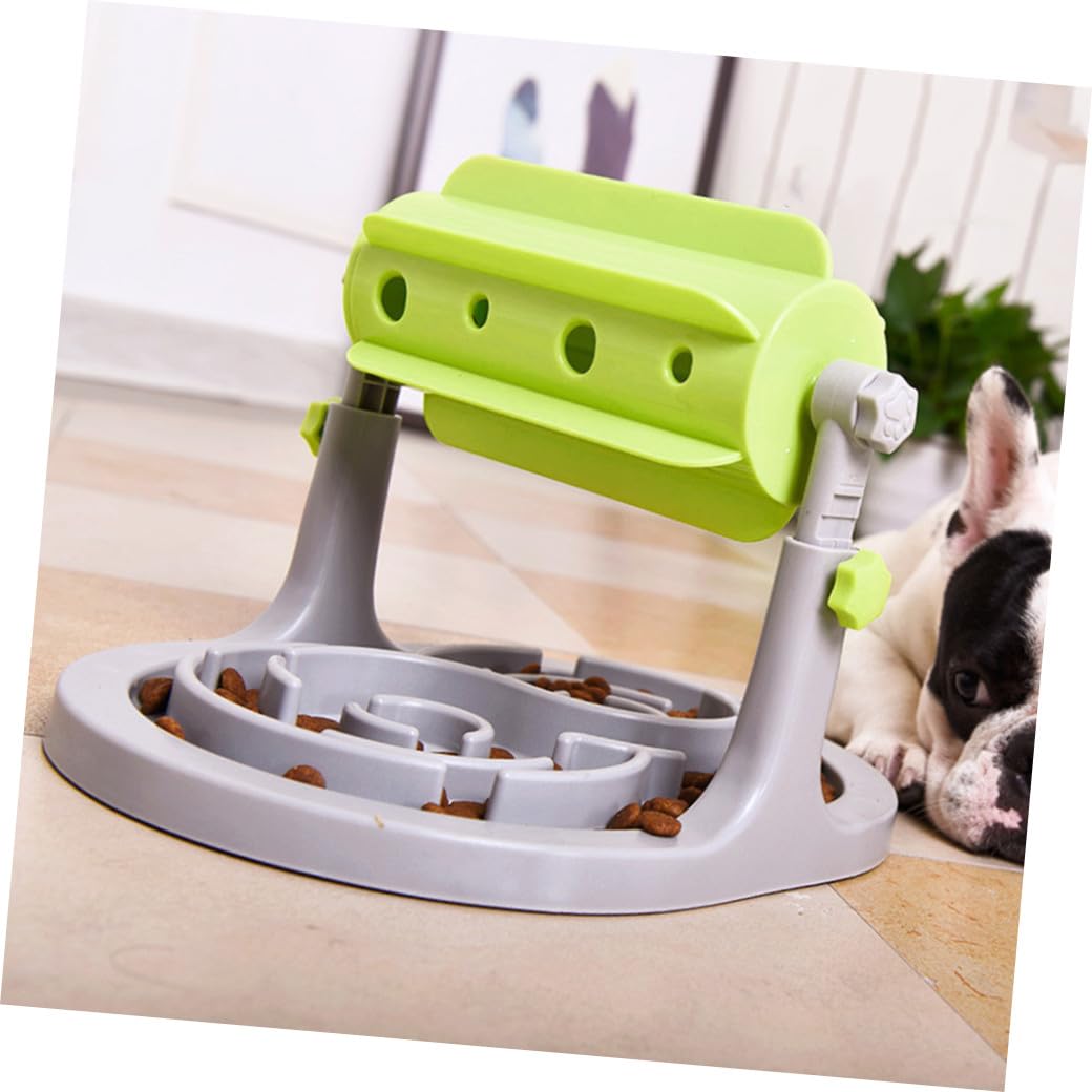 Veemoon Dispensador Alimentación Lento Tipo Verde para Mascotas Juguete Interactivo de Plástico Duradero para Control de Ingesta y Entrenamiento Evita Indigestión y Protege