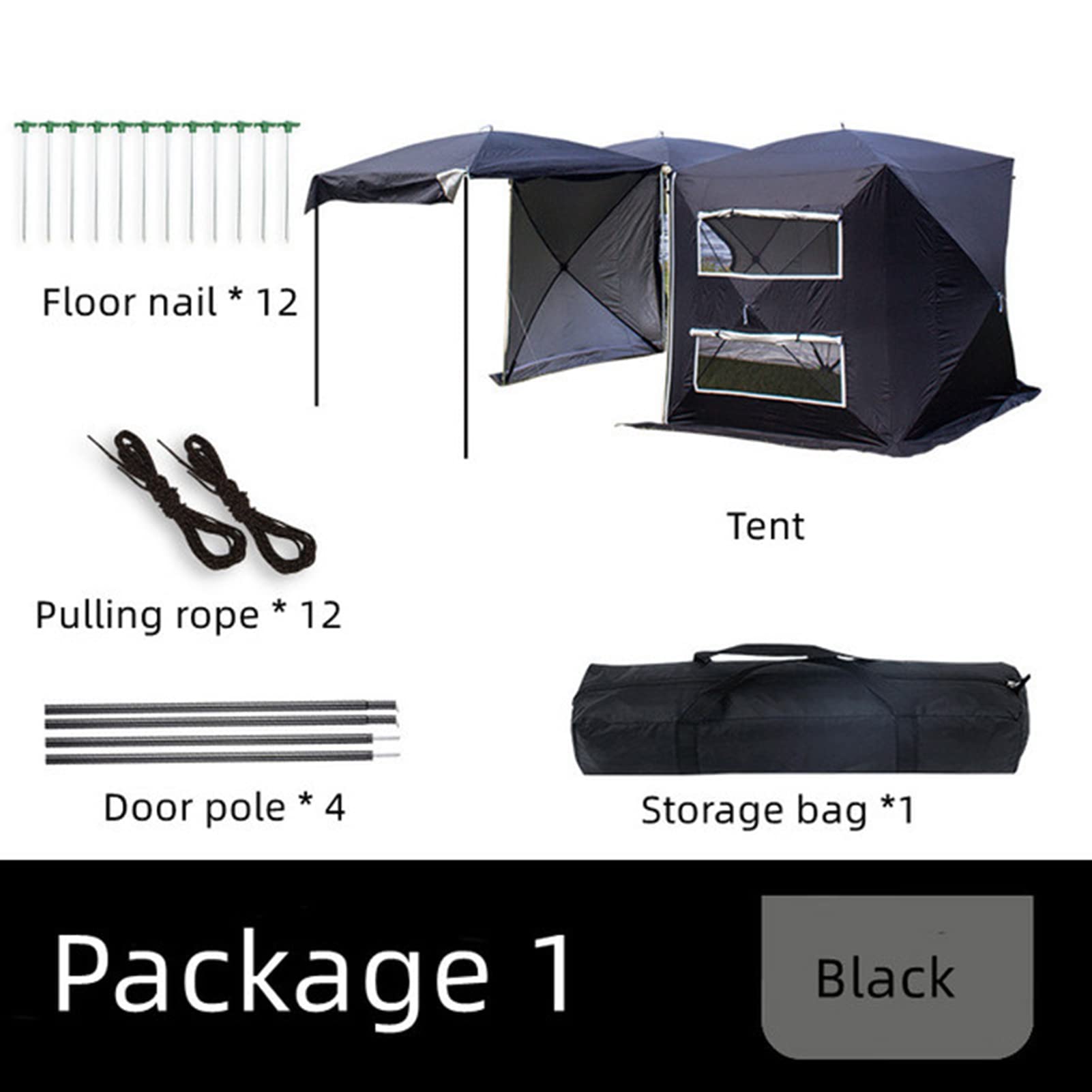 Tente de Camping，Tente de Toit， Tentes de hayon de Voiture imperméables à Double Couche pour 6 à 8 Personnes, auvent de Voiture, abri Solaire, tentes de Camping