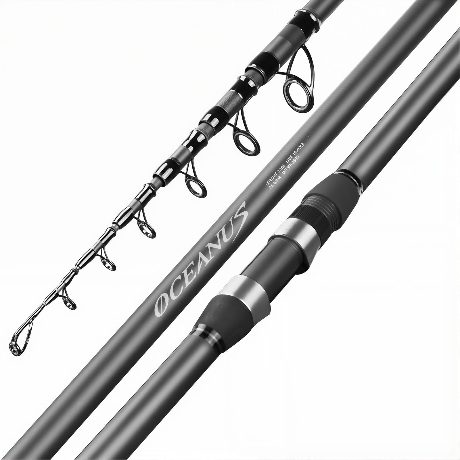 TUJISEK Canne A Peche Telescopique en Carbone 2.1m 2.4m 2.7m 3m 3.3m 3.6m 3.9m 4.2m 4.5m 5.4m Canne À Pêche Au Coup Cannes à PêChe Mer pour la pêche en Eau Douce et en mer(5.4M)