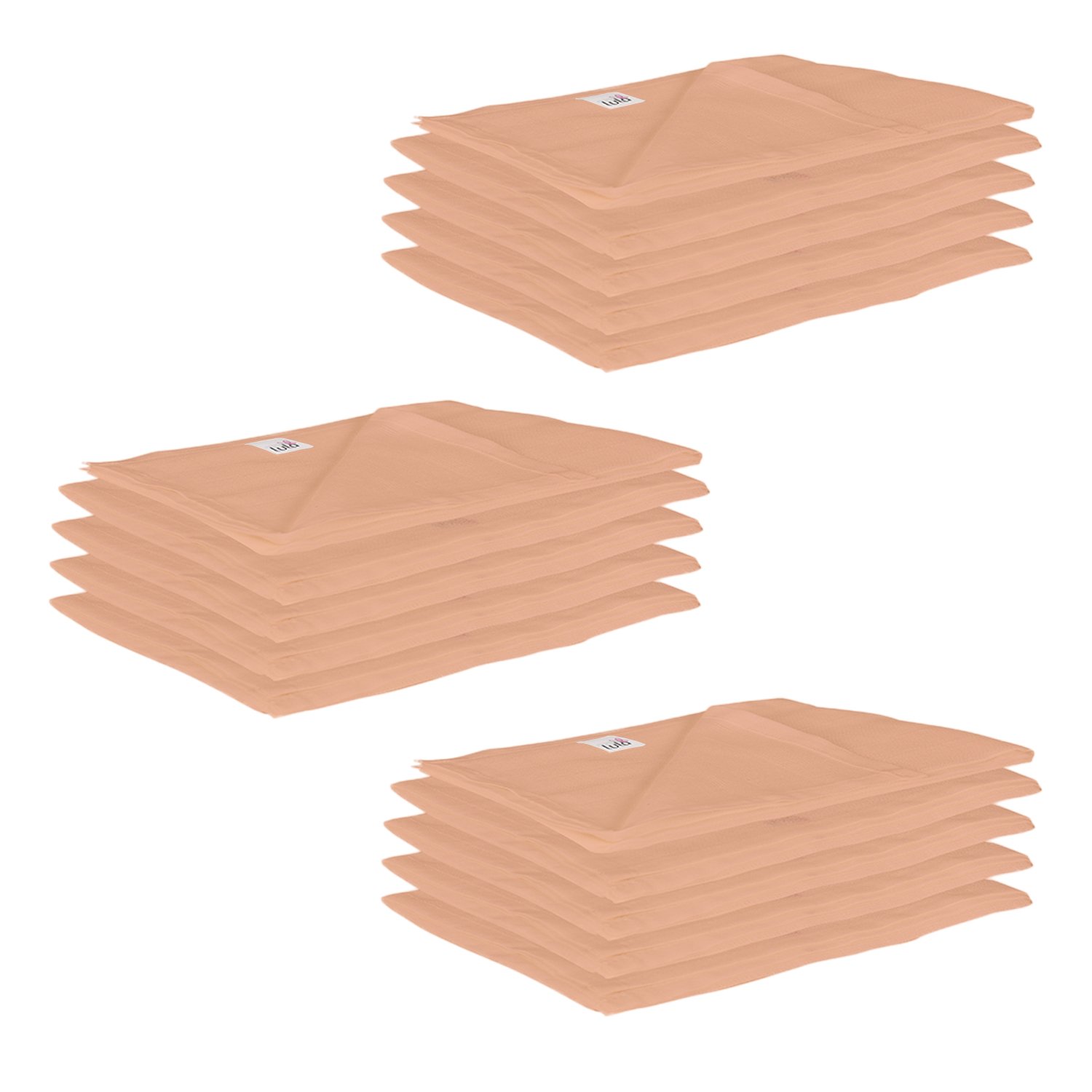 Lula Reusable Lt Orange Muslin Square Napkins (45cm X45Cm) Pack of 15-image-1