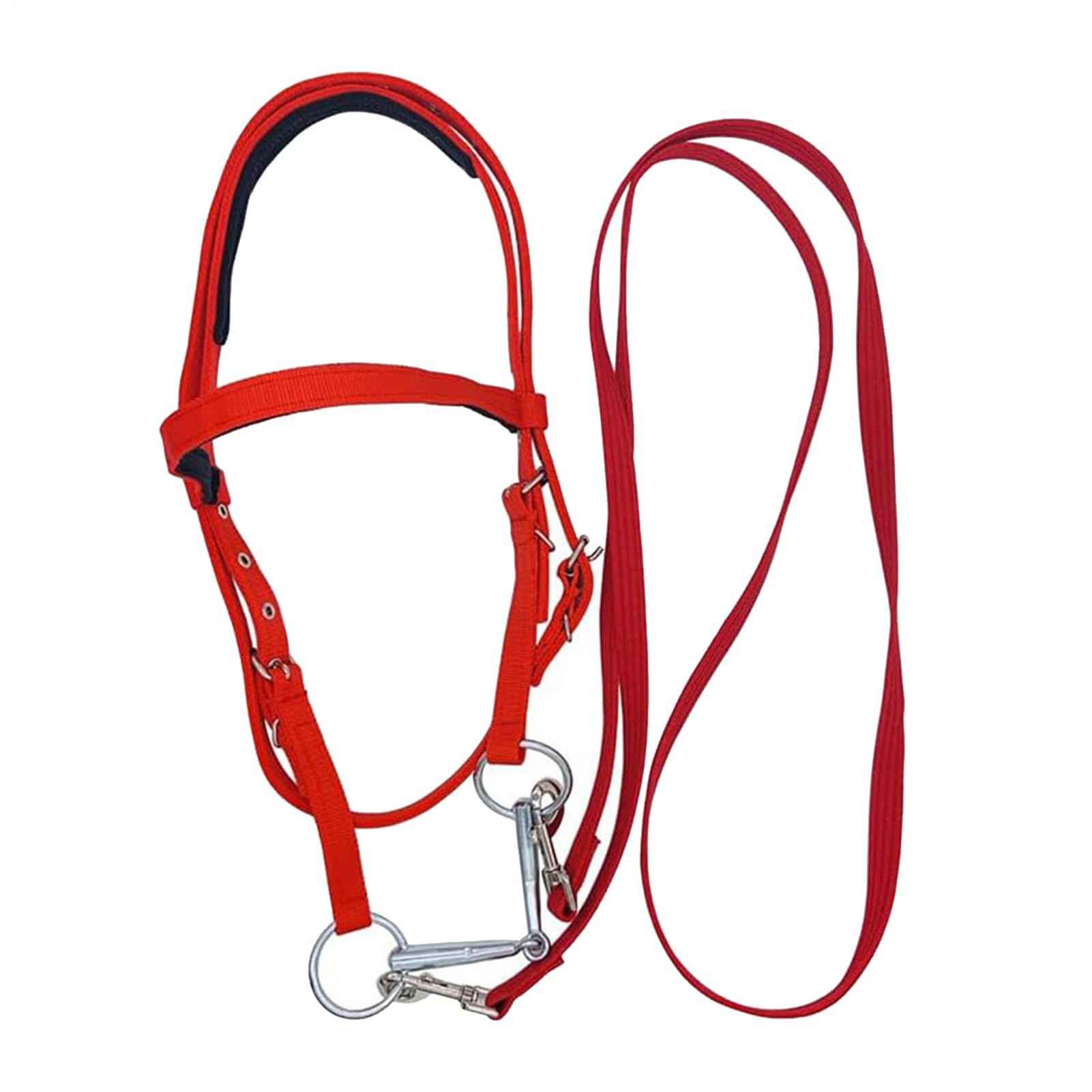 Pferdehalfter - Verstellbares Leder-Zaumzeug mit reißfestem Halfter, strapazierfähig zum Reiten, bequemer Zügel, stabile Ausrüstung für Pferdegeschirr | Training