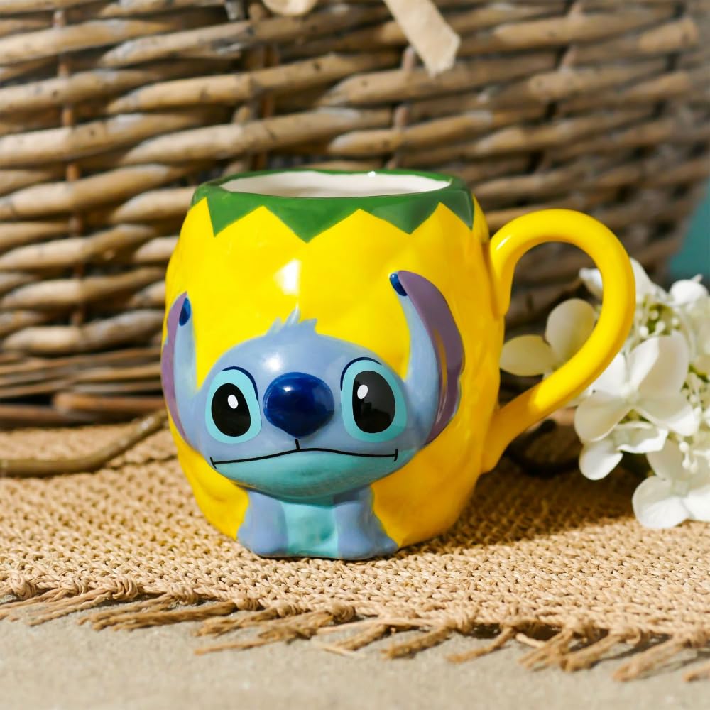 Tasse en céramique Stitch Disney 3D modèle mug 415 ml personnage en trois dimensions bol de petit déjeuner pour enfants à collectionner