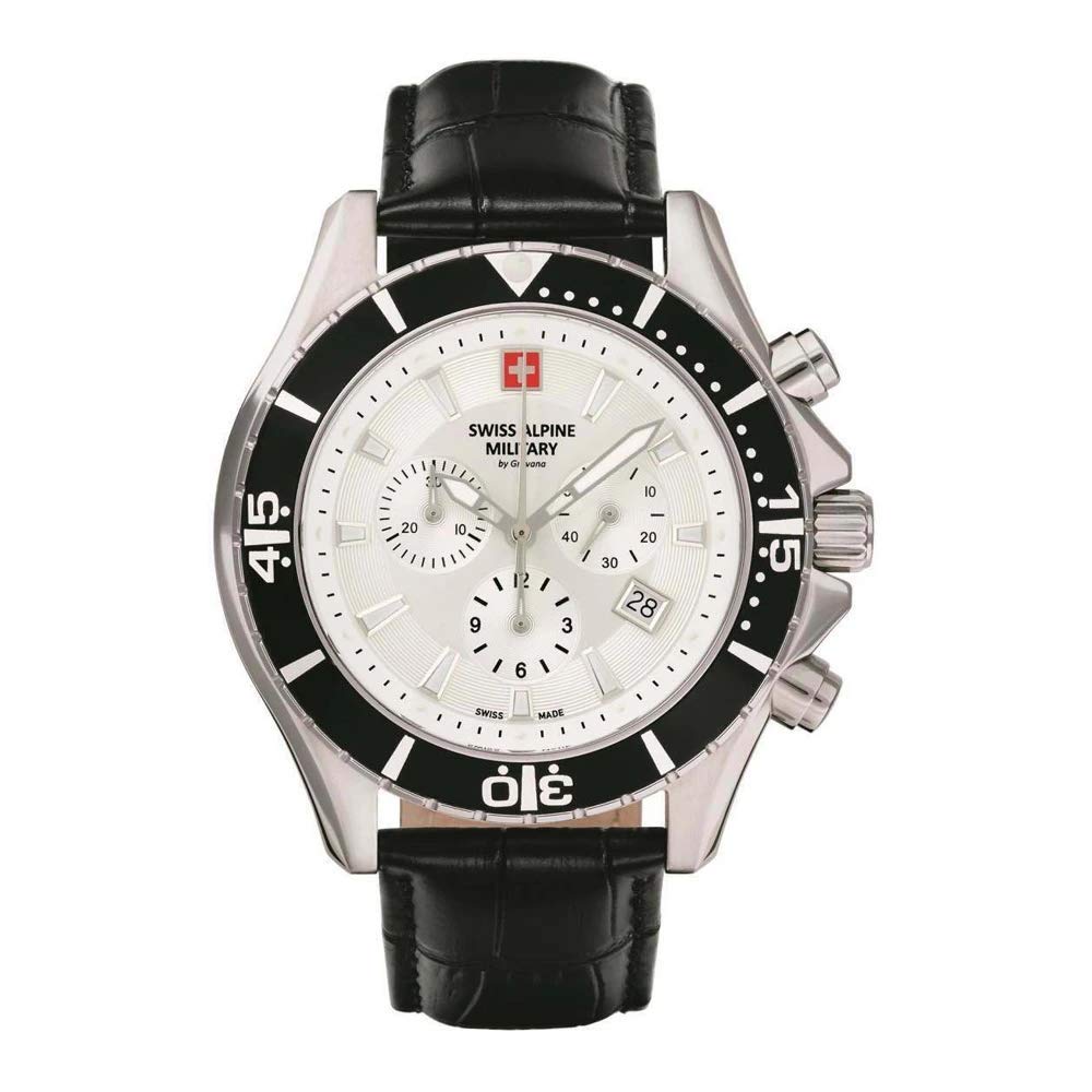 Swiss Alpine Military Herren Chronographuhr 7040.9532SAM mit Lederarmband