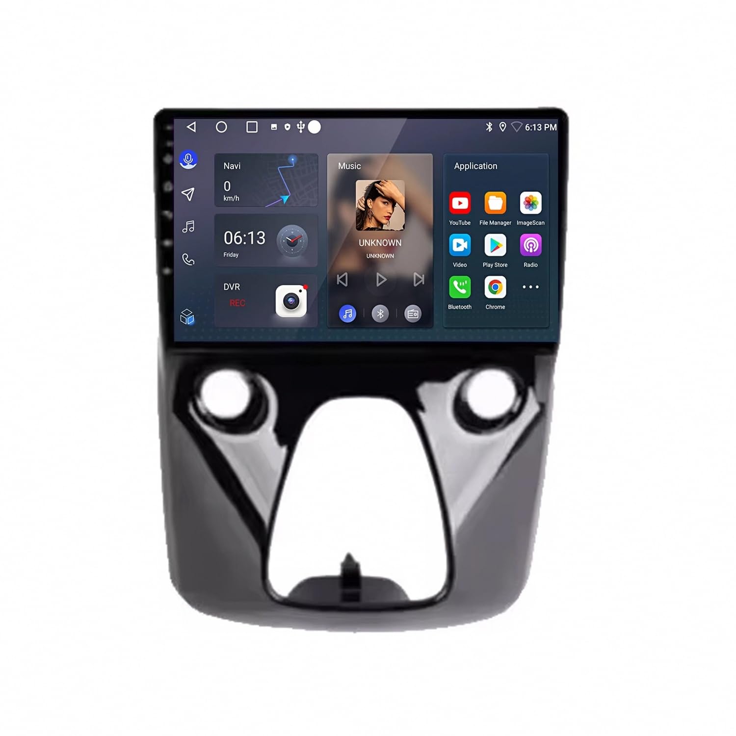 Multimedia Radio dla Toyota Aygo Peugeot 108 Citroen C1 2016-2020 Android 15 9 Inch In-Cell Touch Scree Car Player Rear View Camera For, 4 Core 4G+64G