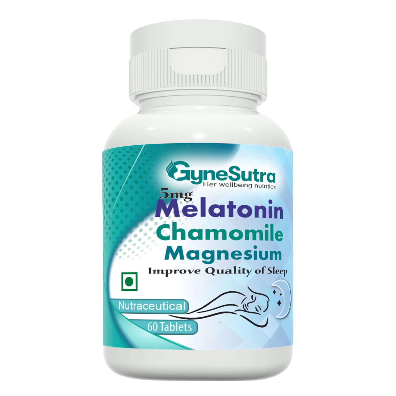GYNESUTRA Melatonin 5mg with chamomile 125mg Sleeping Aid Pills | Sleep Supplement Promotes Sleep and Relaxation - 60 Veg Tablets for both male and female (B0D7MWR4HH) Amazon Price History, Amazon Price Tracker