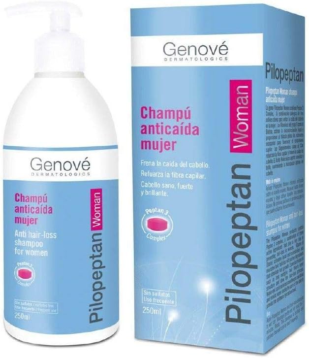 GENOVÉ Pilopeptan for Women 250ml - Hair Care - Daily Use - Hair Regrowth Treatment - Anti-Hair Loss Shampoo - Rich In Nutrients - Active And Natural Ingredients