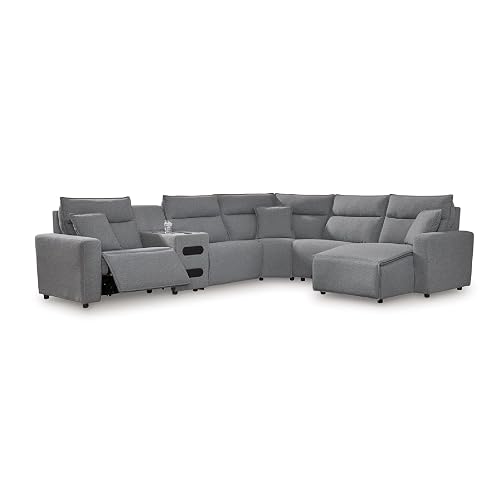 Signature Design by Ashley Power 6-Piece L-Shape Reclining Sectional Sofa,