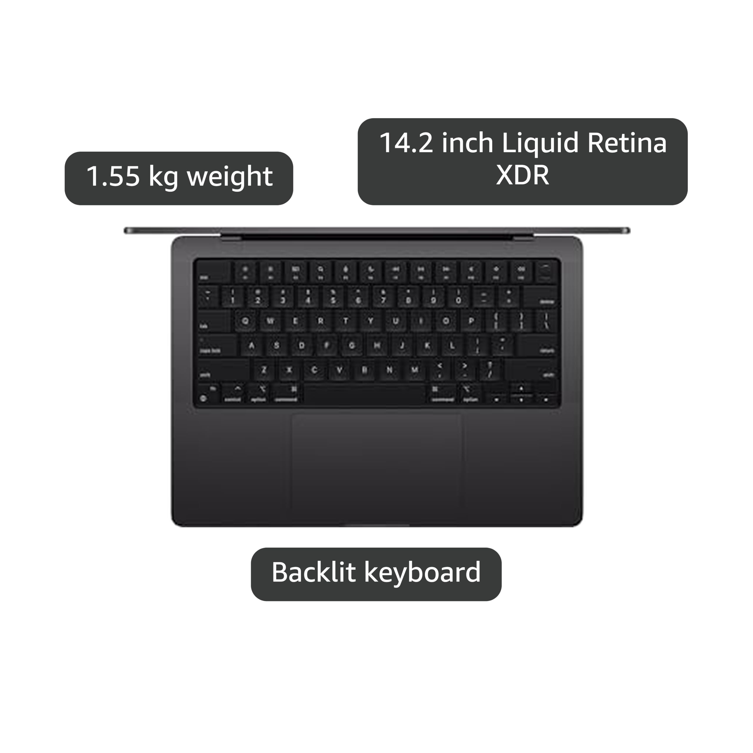 Apple 2024 MacBook Pro Laptop with M4 Pro, 12-core CPU, 16-core GPU: Built for Apple Intelligence, 14.2-inch Liquid Retina XDR Display, 24GB Unified Memory, 512GB SSD Storage; Space Black