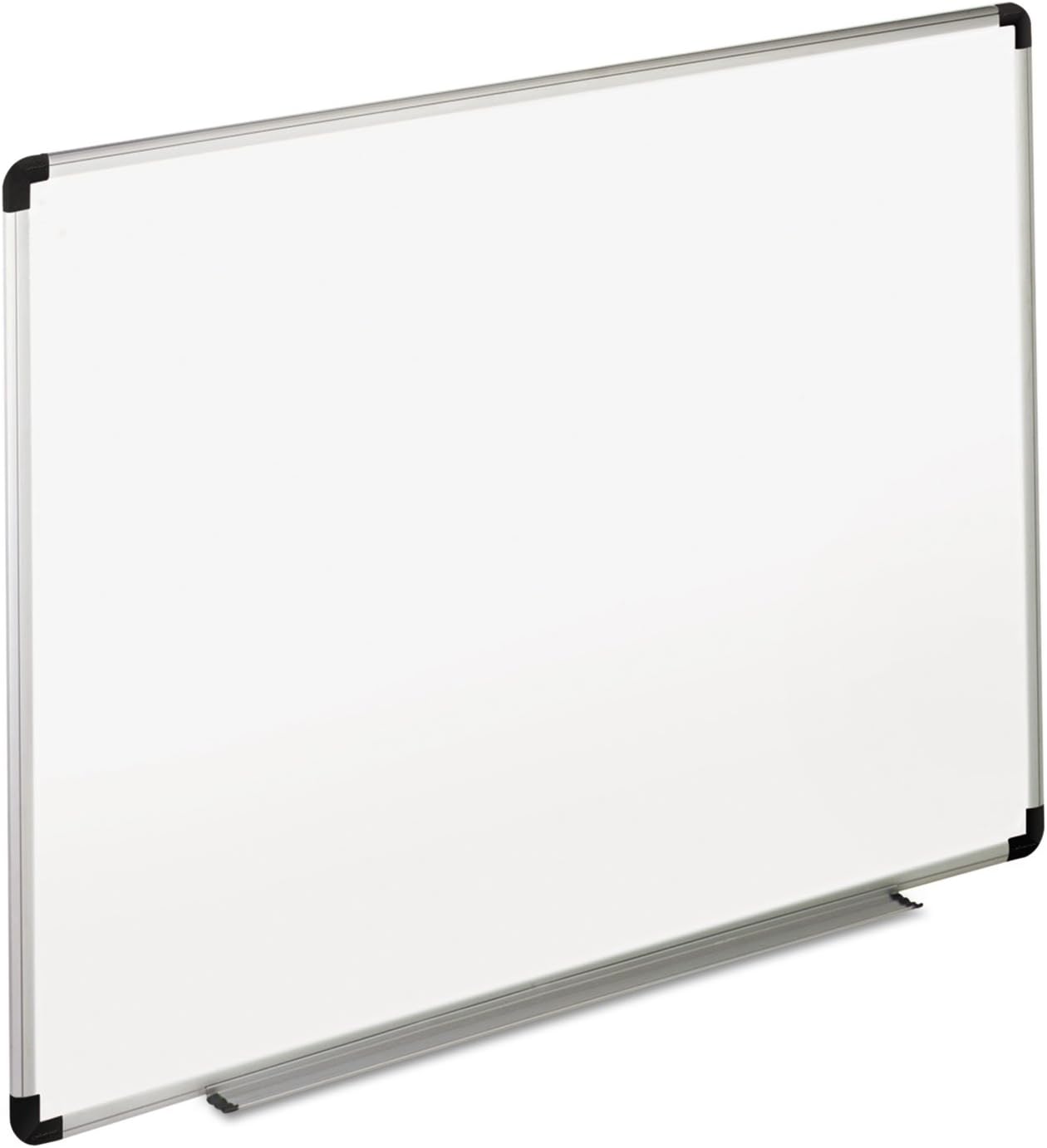 Universal 43723 Dry Erase Board, Melamine, 36 x 24, White, Black/Gray Aluminum/Plastic Frame
