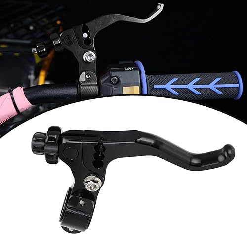 JFG RACING Palanca de embrague universal de acrobacias CNC corta palanca de embrague de 0.866 in 78 pulgadas manillar motocicleta Dirt Bike se