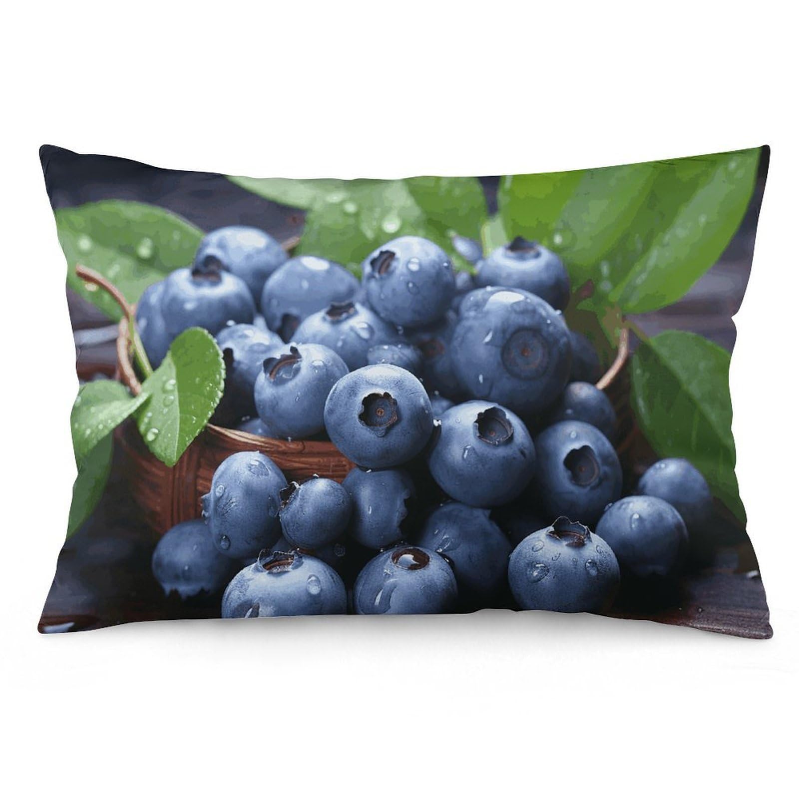 NTVOWPZO 2 Pack Decoration Throw Pillow Covers 12 "x20 Pillowcases Covers Delicious Blueberries Pillowcases Modern Farmhouse Home Decor Sofa Cushions Covers for Couch Bed Living Room