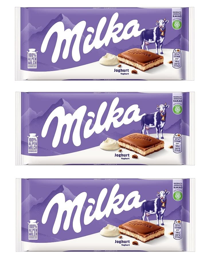 Buy 3 x Milka Yoghurt Alpine Milk Chocolate Filled with Skimmed Milk