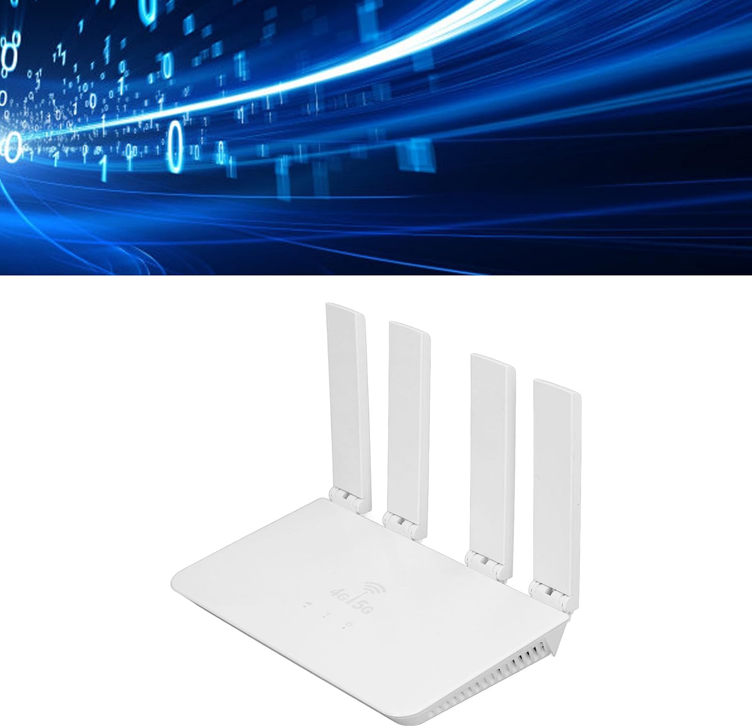 POCREATION 4G LTE WiFi Router, Unlocked Mobile Hotspot Wireless Internet Router with 4 High Gain Antennas and SIM Card Slot, for Europe Asia Home Office Use (US Plug)