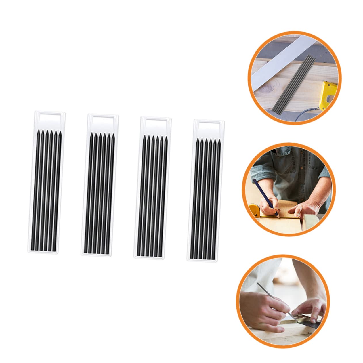 72piezas Recambios Para Lápiz De Carpintero Refill De Negro Carpinteros y De Construcción
