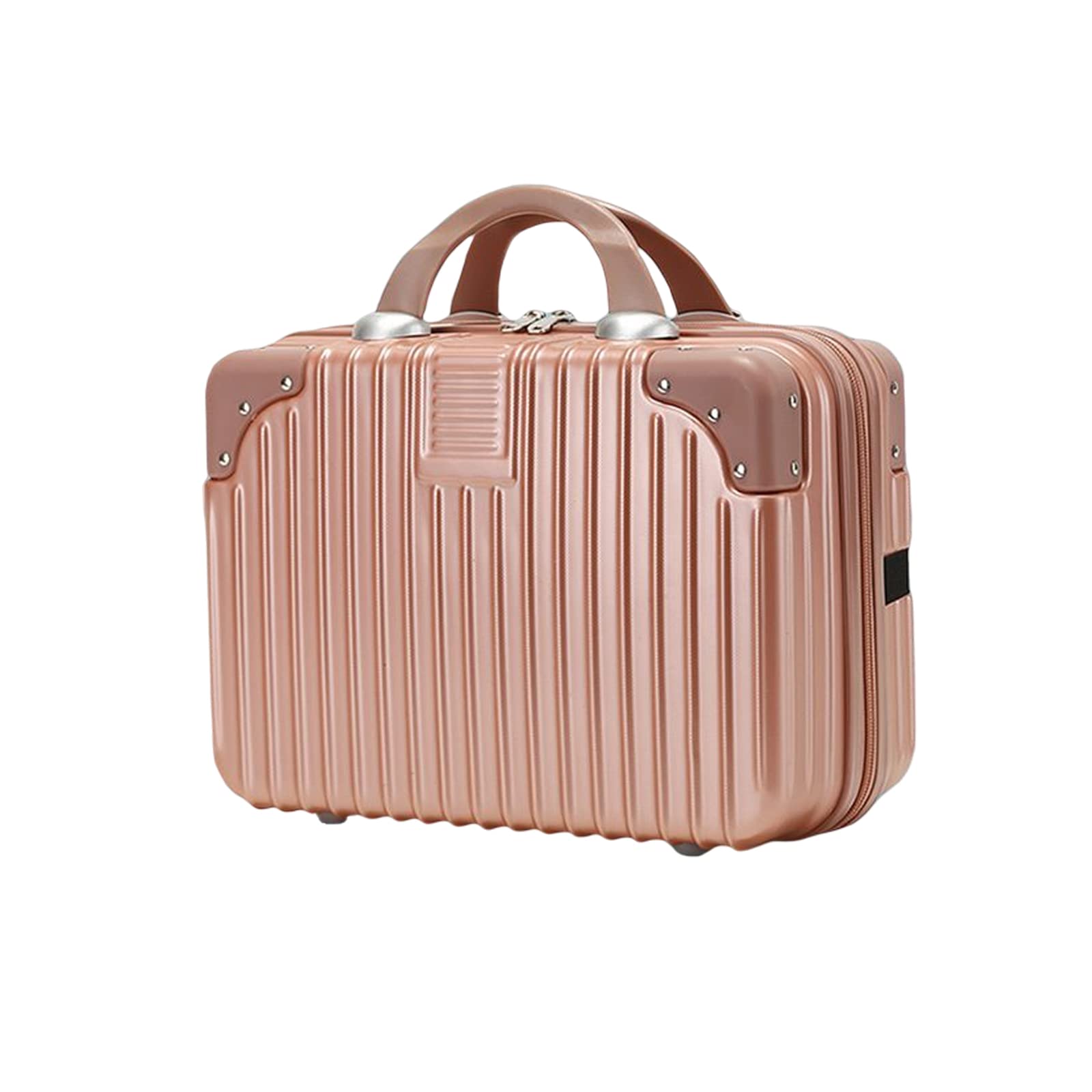 Balakaka Neceser de Viaje Rigido Mujer con Asa y Cintas Elásticas de Sujeción, Maletín de Maquillaje de Mano Impermeable Antideslizante ABS Estuche Maquillaje Mujer Rígido ABS Portátil