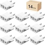 Adaptateur de voyage, 8 Boîte de US/CA vers l'adaptateur européen de prise de courant de voyage prise de puissance Universal Power Jack Wall Plug Converter (Blanc)