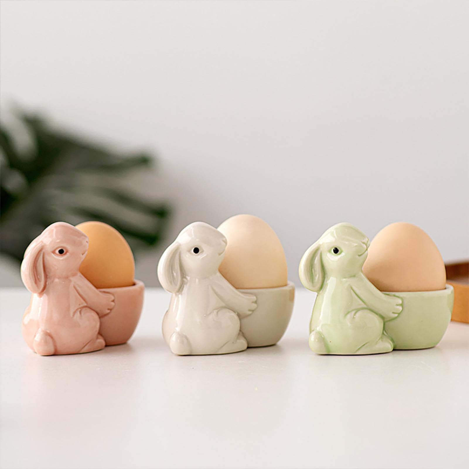 Coquetier En Porcelaine Lapin – Porte-œufs Créatif Pour Pâques Ou Petit-déjeuner – 8,8 X 6,5 Cm