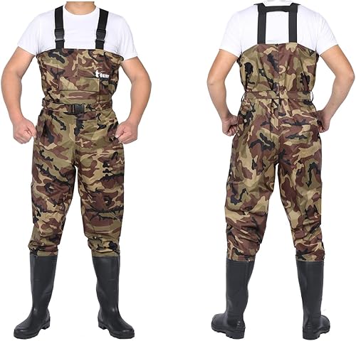 Miniatura 8 de wader con botas impermeable para pesca y caza de nailon 2-PlyPVC 9-13