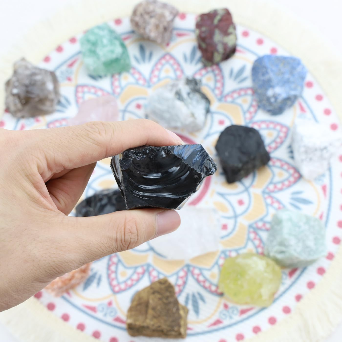 XIANNVXI Black Obsidian Crystal,1.77-2.17