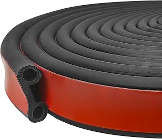 Universal Car Seal Strip EPDM Rubber Seal Strip with Double-Bulb Tailgate Seal for Car, Truck, Pickups, Boats, and RVs Soundproof, Noise Reduction, Dustproof, Insulation (26 Feet)