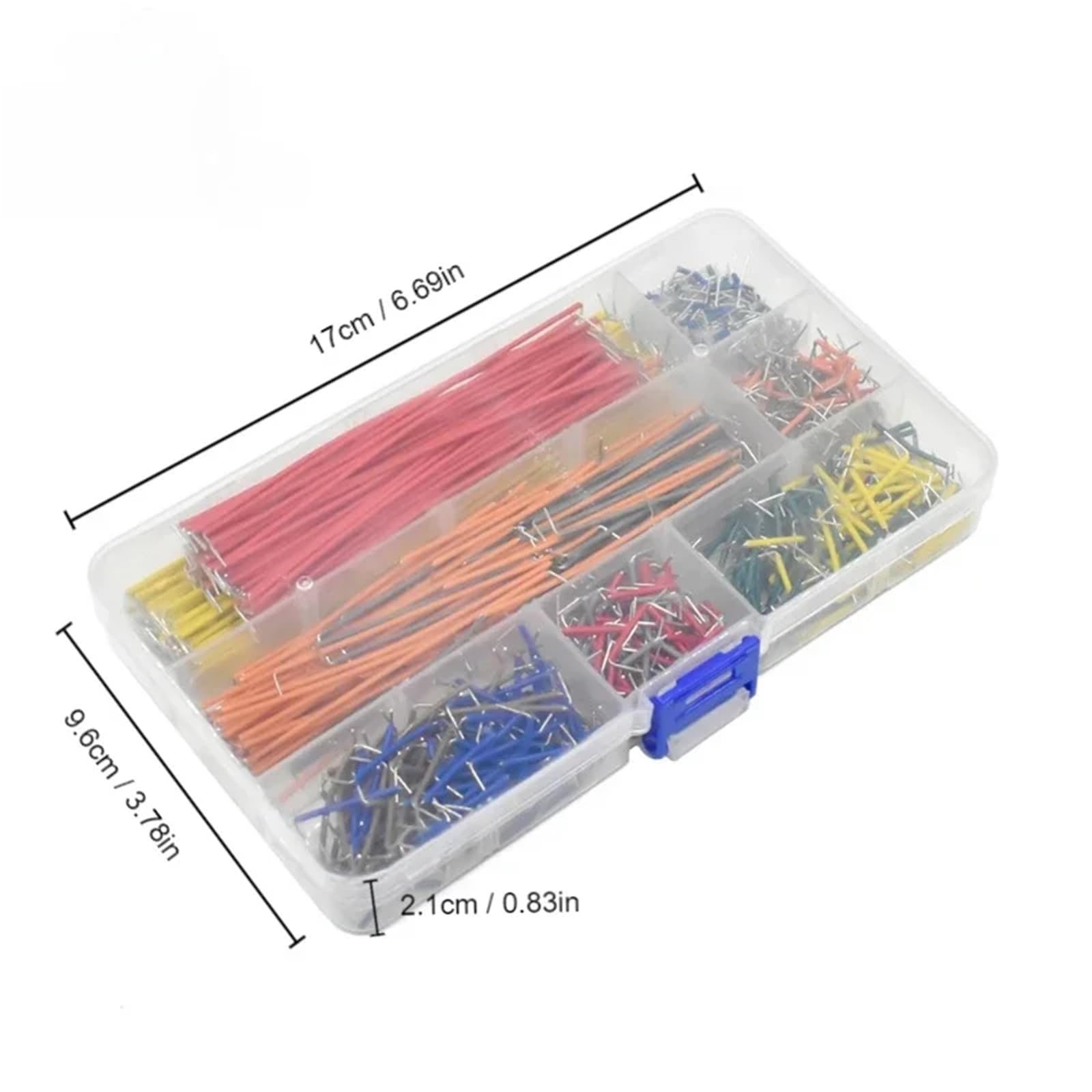 140/350/560/840 Pezzi Fai da Te elettronico breadboard Circuito Stampato Jump Wire a Forma di U Senza Saldatura prototipo PCB breadboard Kit Cavo Jumper(840pcs)