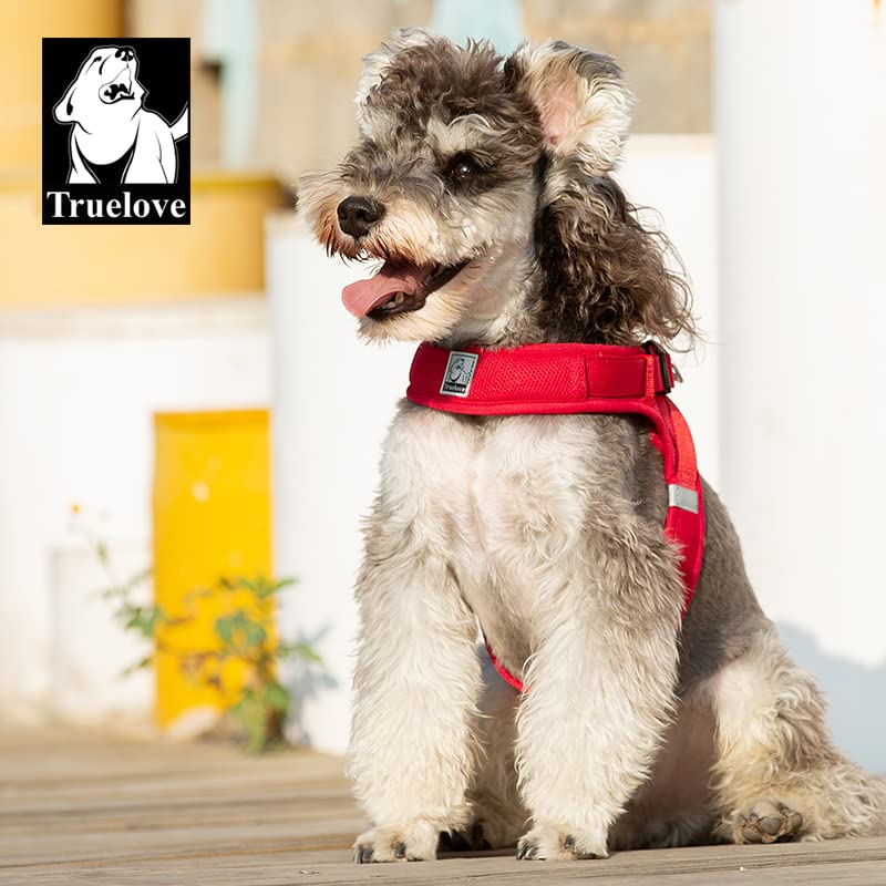 WINHYEPET Truelove Dog Harness Soft Mesh Reflective Breathable Step-In Dog Harness,Easy Adjustment Harness with Safety Buckle for Extra Small and Small Dogs Vest Harness TLH3013(Red,M) - Image 4