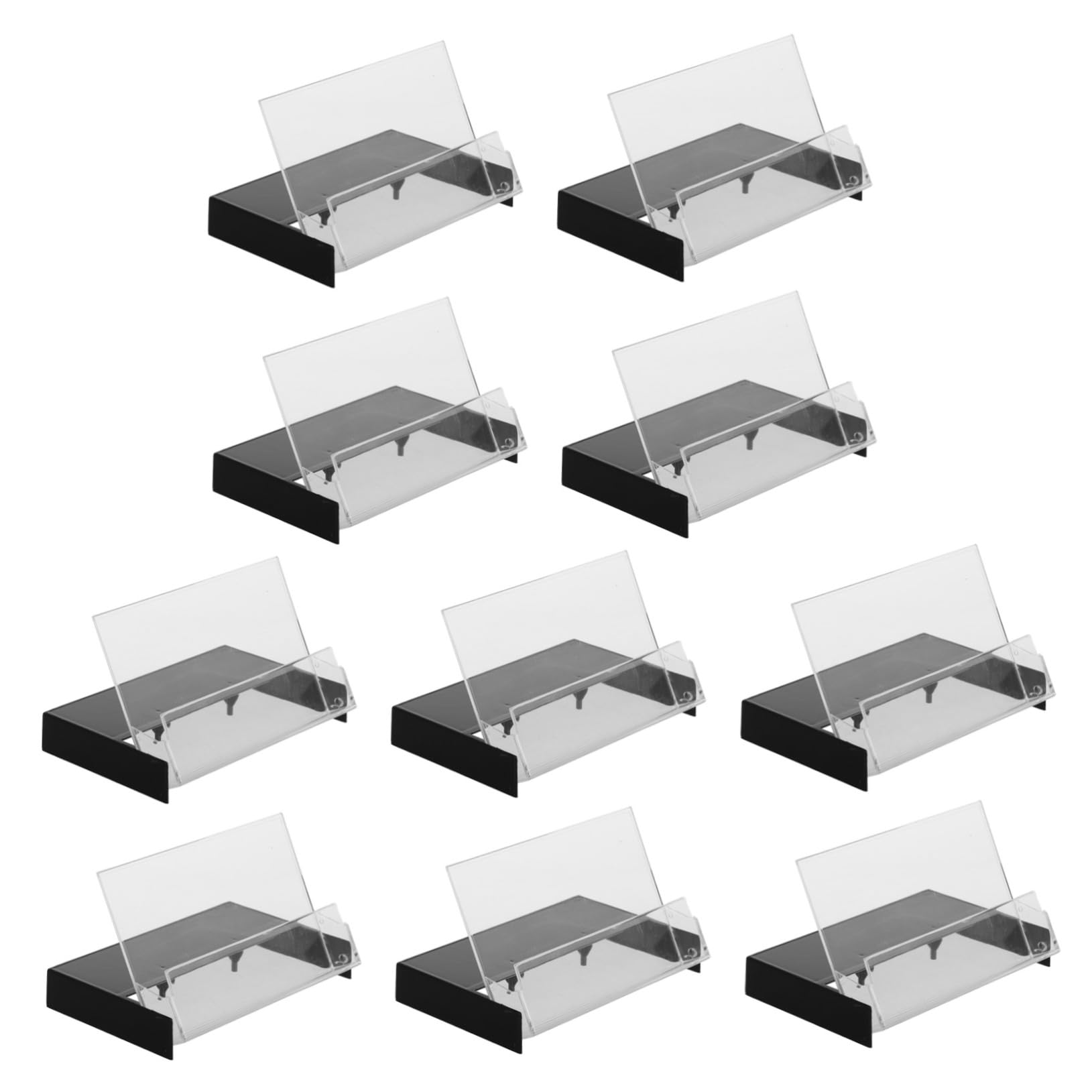 Unomor 10pcs Clear Audio Cassette Tape Storage Cases Edge Organizer for Tapes Vintage Style for Cassette Travel and Collection