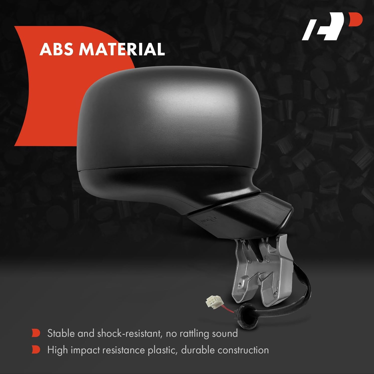 A-Premium Passenger Side Manual Door Mirror - Compatible with Jeep Renegade 2015 2016 2017 2018 2019 - Non-Heated Manual Folding Black Outside Rear View Mirror - # 5VY83LXHAA