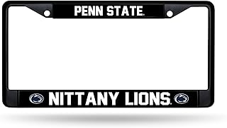 Rico Industries NCAA Standard Black Chrome Frame with Decal Inserts 12" x 6" Car/Truck Auto Accessory