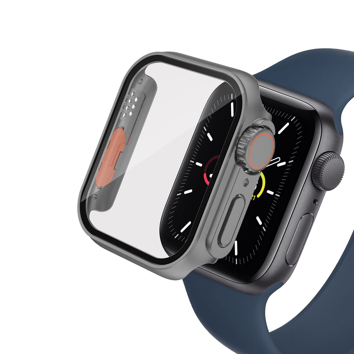 Zore Apple ile uyumlu Watch 40mm - Watch Ultra 49mm Kasa Dönüştürücü ve Ekran Koruyucu Watch Gard 26 Gri
