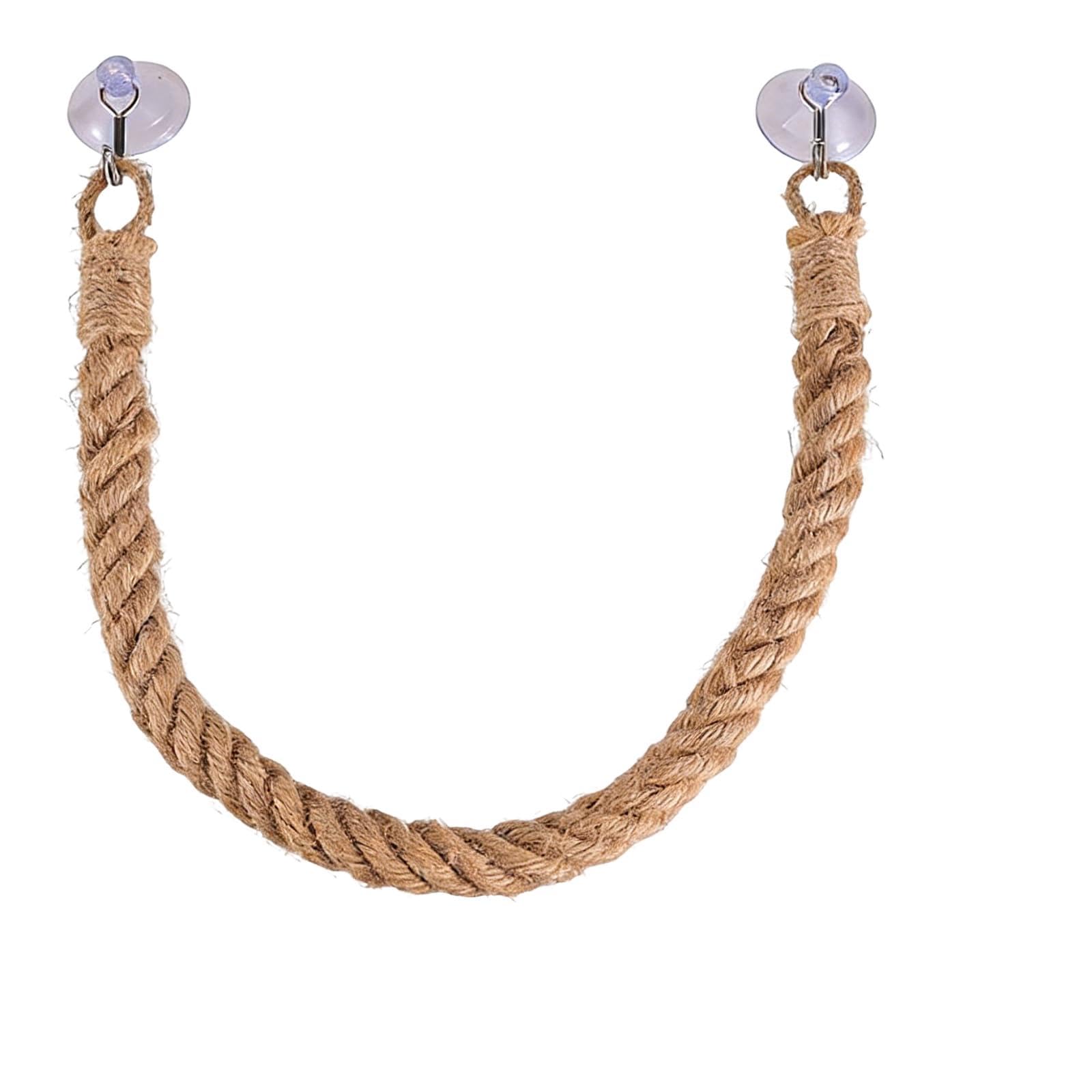 Reptile Climbing Vine Rope with 2 Hooks, Reptile Climbing Rop for Crested Gecko, Leopard Gecko, Lizards, Snakes, Hermit Crabs, Habitat Enrichment Decor, Easy to Install