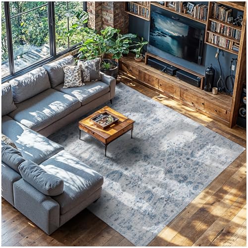 ELEGANTE DESIGN VINTAGE: Il nostro tappeto vintage combina un motivo astratto dal fascino nostalgico con un design elegante, perfetto per ogni arredamento casa. Ideale come tappeto per salotto, tappeto camera da letto o tappeto soggiorno, dona un tocco di raffinatezza al tuo spazio. La combinazione di colori e motivi si integra perfettamente con arredamenti moderni e classici.