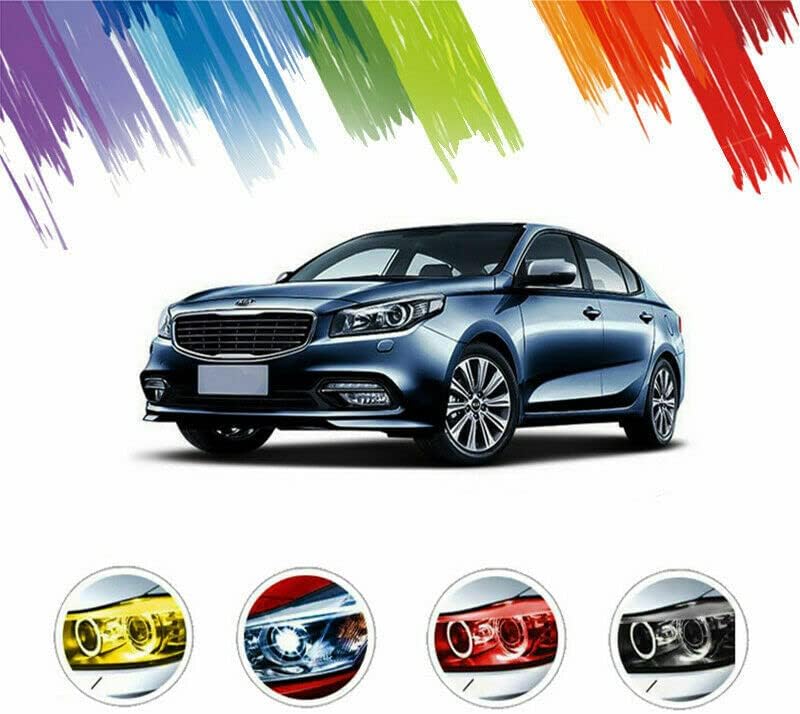 Miniatura 7 de Rollo de película de vinilo transparente de 12 x 48 pulgadas para faros delanteros de automóvil, luz trasera, luces antiniebla con escobilla de goma