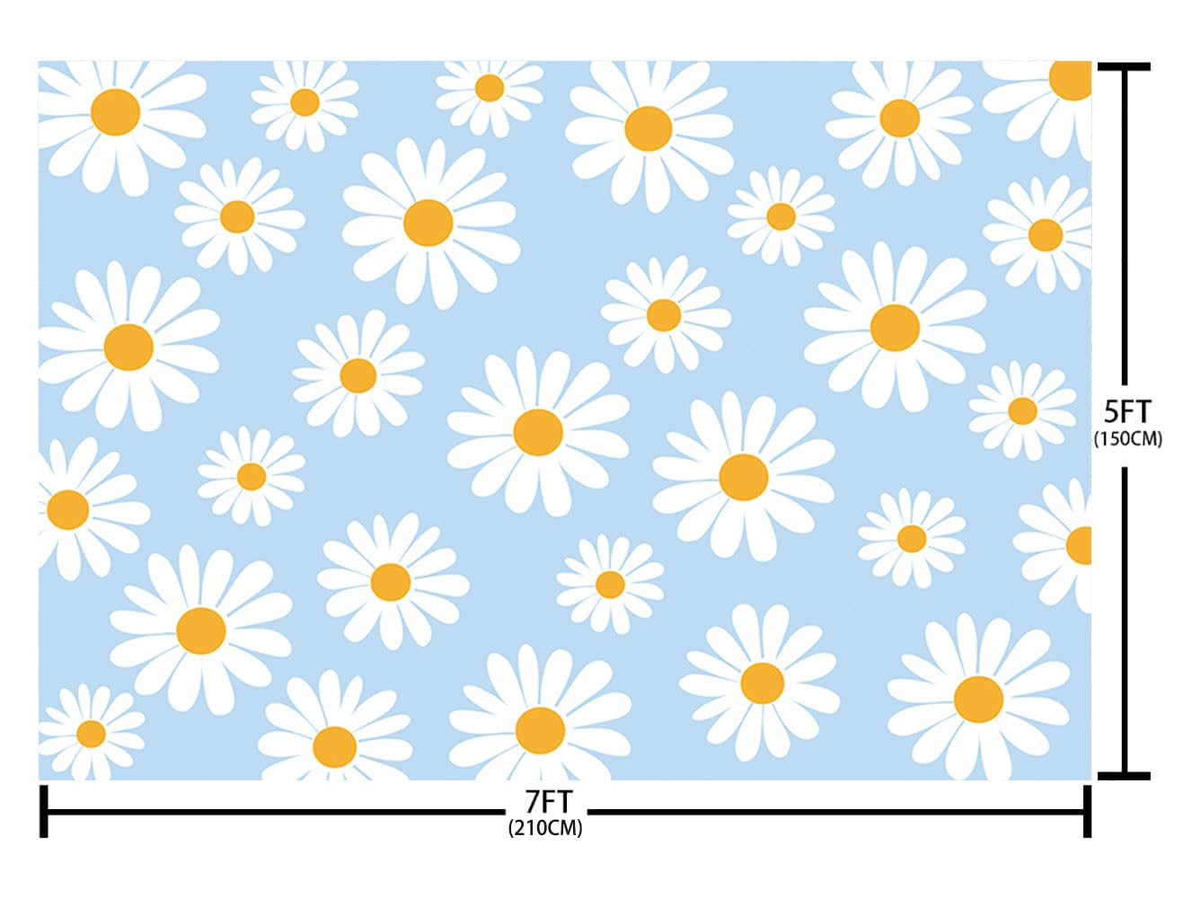 Kreat4joy Sfondo Per Festa Di Compleanno 2 Anni - Our Little Daisy Is Turning Two - Tema Margherita Rosa 0,9x1,5 M