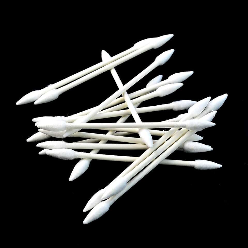cotton swabs with wooden sticks