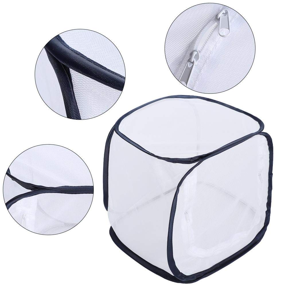 Outdoor Pieghevole Cage Habitat - Fine Mesh Stops - 5 Pannelli reticolari per Flusso d'Aria - con Grande Apertura a Cerniera - Pannello Trasparente per Una Facile
