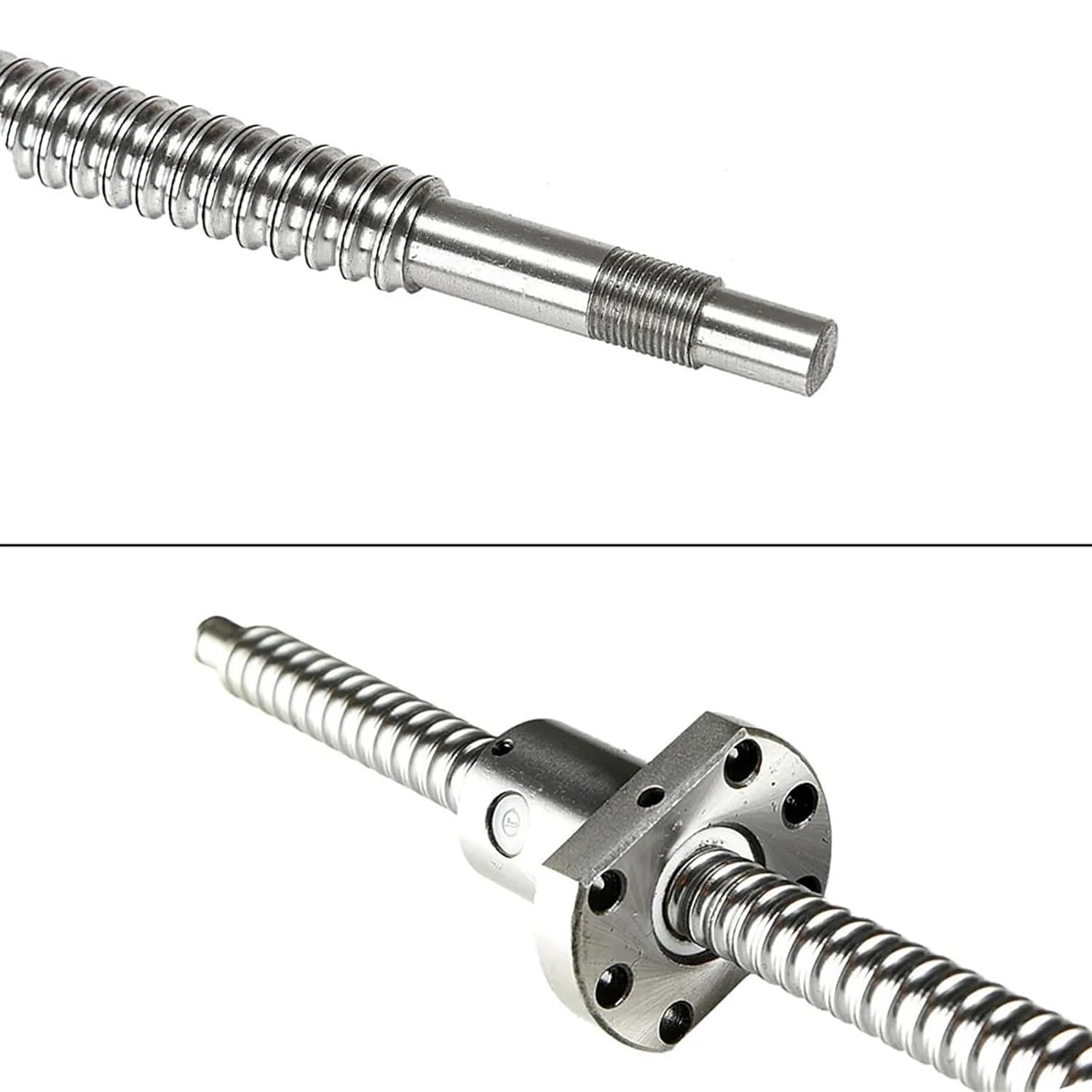 Linear Motion Ball Screw Machine Parts SFU1204 Ball Screw Kit 200-600mm with Ballnut + BFBK10 + 1204 Nut Housing + Coupling D20L25 for CNC 3D Printer(200mm)