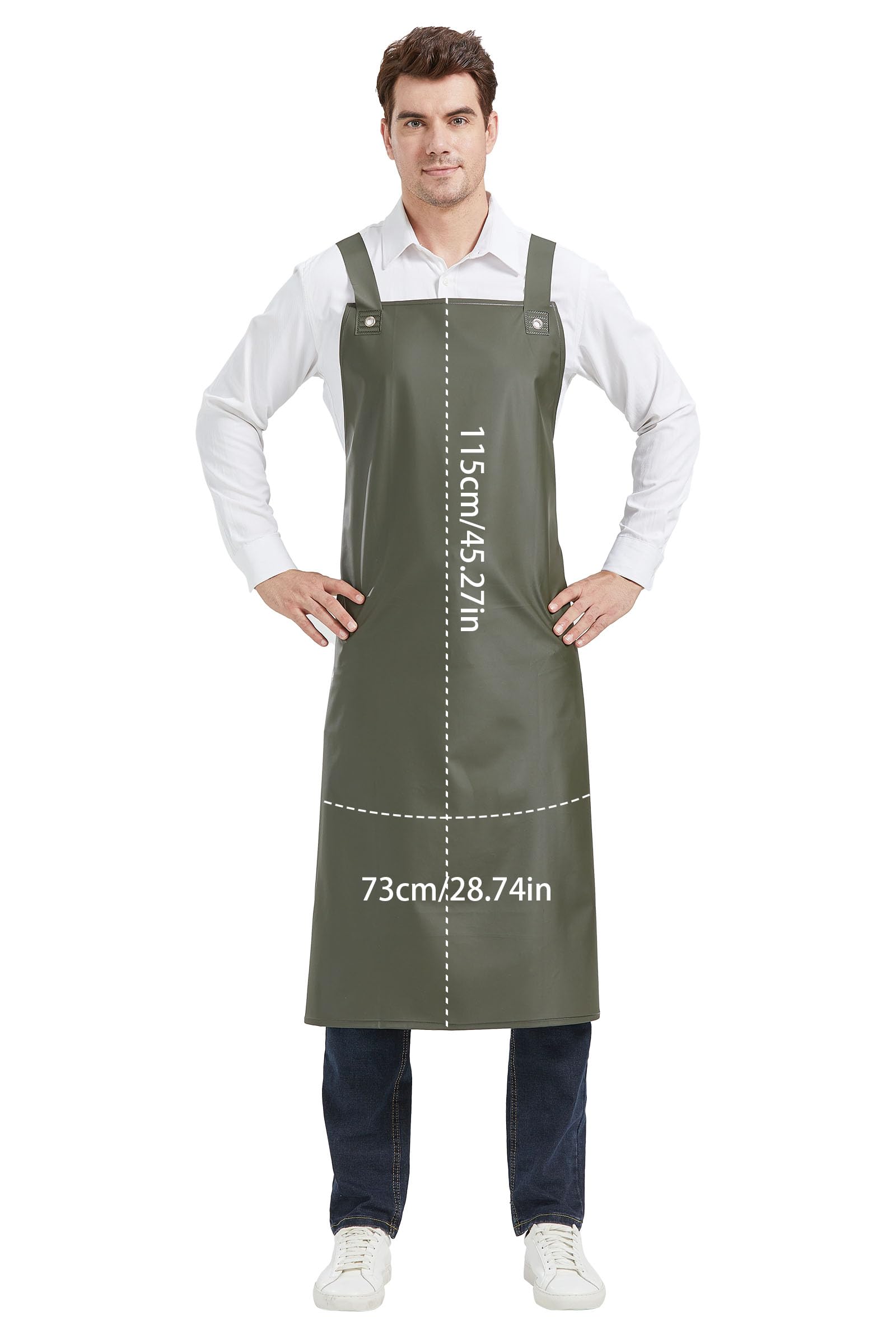 Nanxson Unisex Herren Schürze wasserdicht atmungsaktiv Schürze Fleischerschürze Metzgerschürze Arbeitsschürze CFS0005
